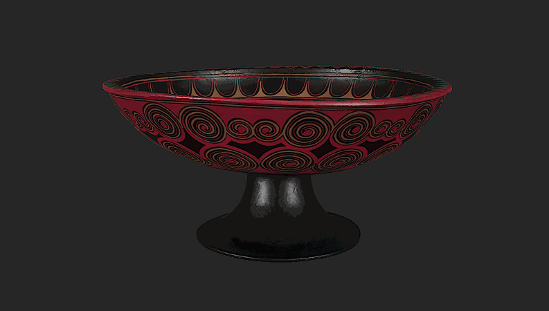 高足盤三維模型